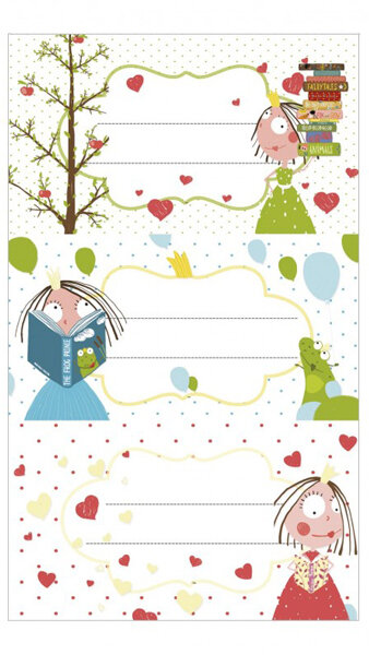 ETIQUETAS ESCOLARES MOD. PRINCESA 10 BLISTER PACK