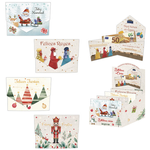 BILLETERO NAVIDAD SURTIDO 4 MODELOS - EXP. 48U