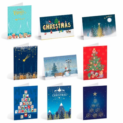 POSTAL NAVIDAD MERRY CHRISTMAS 11,5X17CM - EXP. 48U