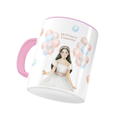 TAZA CERAMICA NI�A GLOBOS COMUNION EN CAJA DE CARTON