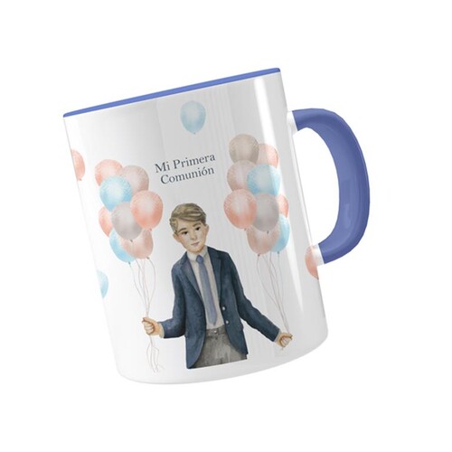 TAZA CERAMICA NI�O GLOBOS COMUNION EN CAJA DE CARTON