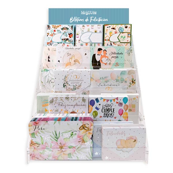 EXPOSITOR METACRILATO 240 BILLETEROS SURTIDOS TODA OCASION