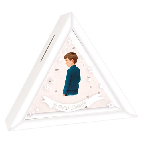 HUCHA TRIANGULAR PERSONALIZABLE COMUNION NI�O