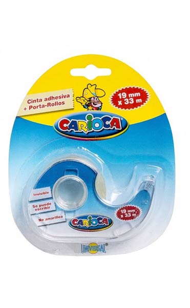 BLISTER CINTA ADHESIVA 19X33M INVISIBLE+PORTAROLLO-CAJA 12