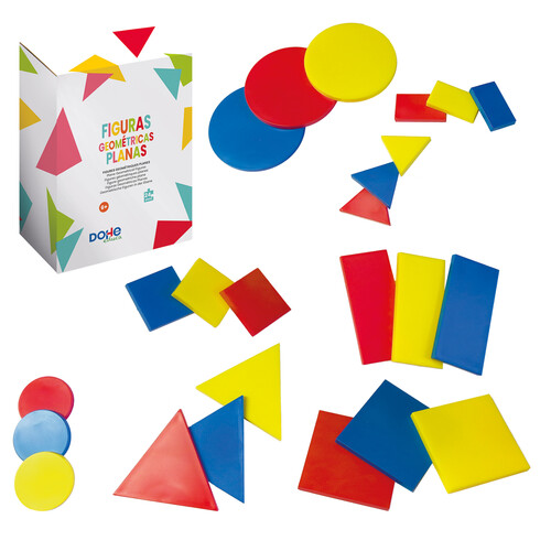 PACK 24 FIGURAS PLANAS DE 4 FORMAS Y 2 TAMA�OS EN 3 COLORES