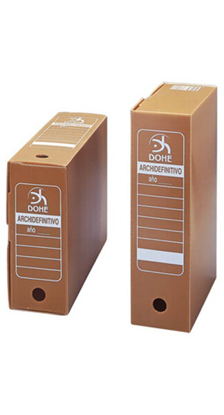 ARCHIVO DEFINITIVO PLASTICO FOLIO MARRON