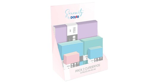 EXPOSITOR CUADERNOS SERENITY A4/A5/A6 SURTIDOS - 24U EXP.