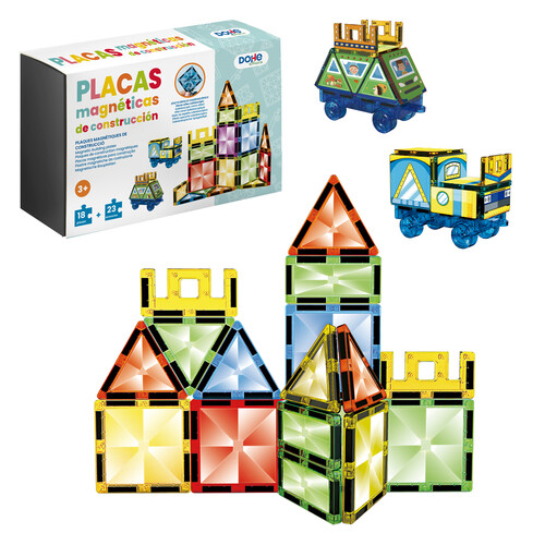 JUEGO PLACAS MAGNETICAS DE CONSTRUCCION 18 PIEZAS