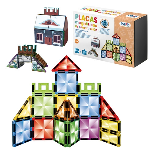 JUEGO PLACAS MAGNETICAS DE CONSTRUCCION 20 PIEZAS