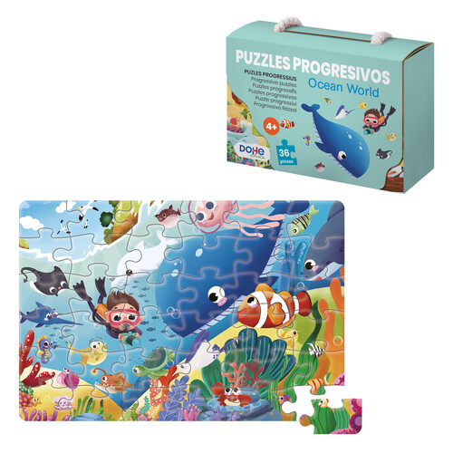 PUZZLE PROGRESIVO 36 PIEZAS OCEAN WORLD
