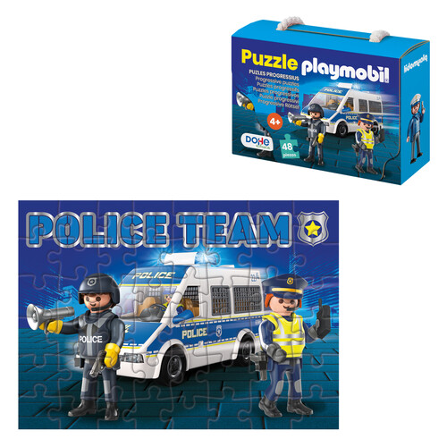 PUZZLE PROGRESIVO 48 PIEZAS PLAYMOBIL POLICIA