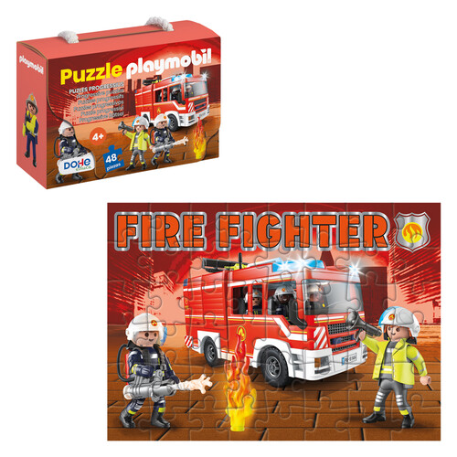 PUZZLE PROGRESIVO 48 PIEZAS PLAYMOBIL BOMBEROS