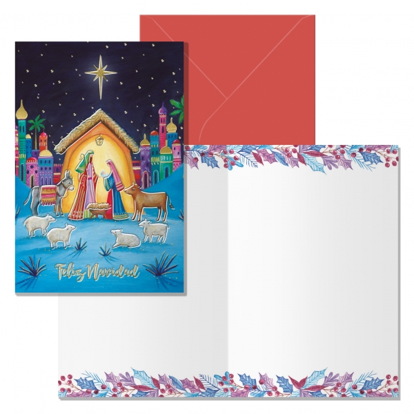 POSTAL FELICIDADES PAPA MOD. GALAN CON SOBRE DE COLOR