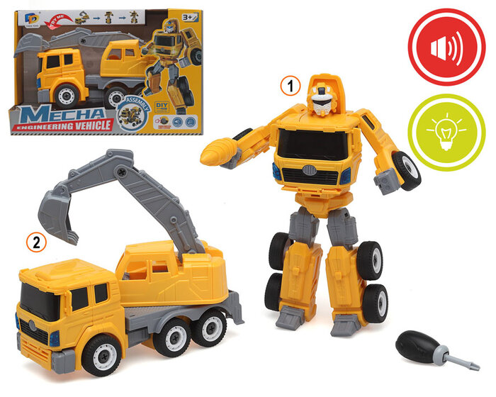 TRANSFORMERS 31X21CM CON LUZ Y SONIDO AMARILLO
