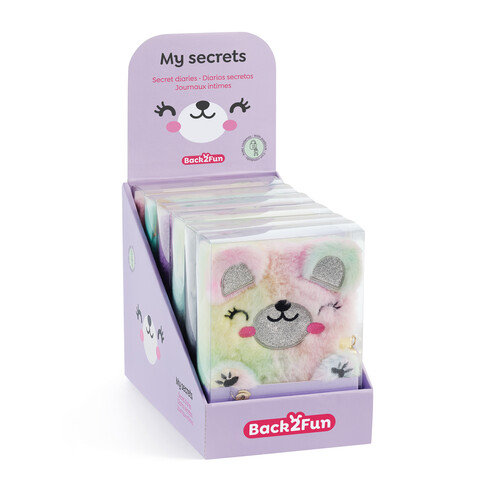 DIARIO SECRETO PELUCHE 80H BACK2FUN SURTIDOS - 9U EXP.
