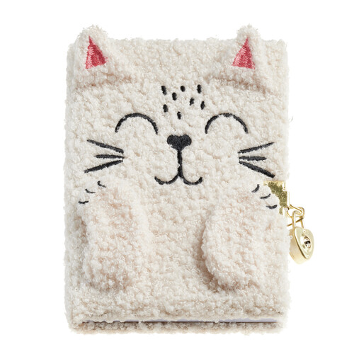 DIARIO SECRETO 80H PELUCHE GATO CON CANDADO B2F