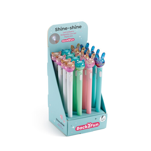 BOLI ANIMALES CON LUZ DE COLORES BACK2FUN - 16U EXP.