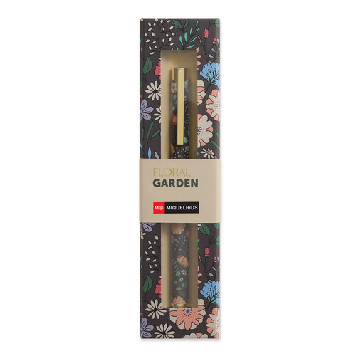 BOLI METALICO ESTAMPADO TINTA AZUL FLORAL GRADEN CAJA