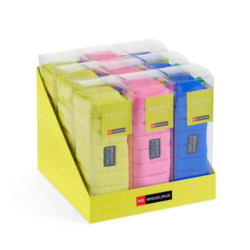 PORTATODO ACOLCHADO NYLON 21X6X8CM BRIGHT SURTIDOS - 9U EXPO