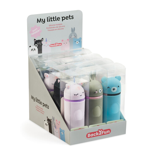 PORTATODO SILICONA LITTLE PETS SURTIDOS BACK2FUN - 12U EXP
