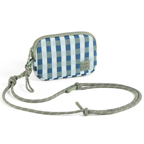 MONEDERO MINI CUERDA VICHY AZUL URBAN SOFT