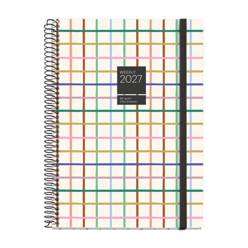 AGENDA A�O 2027 ESPIRAL 15X21CM SV GRID