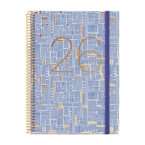 AGENDA A�O 2026 ESPIRAL 15,5X21CM DP TRAZOS