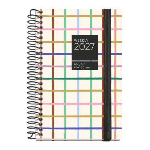 AGENDA A�O 2027 ESPIRAL 8X12CM DP GRID