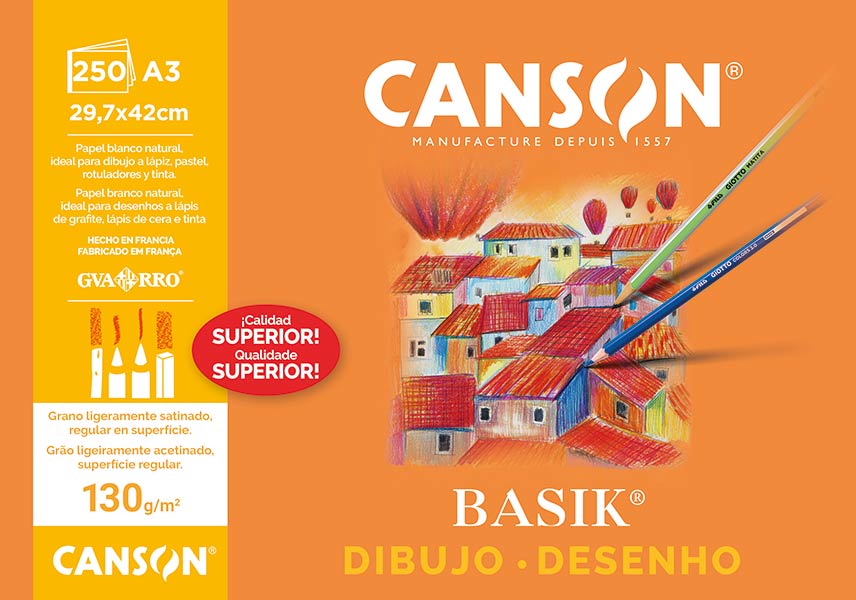 LAMINA DIBUJO A3 130GR - 250U CAJA