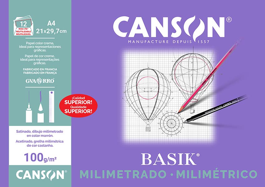 PAPEL MILIMETRADO A4 100GR 12H MINIPACK