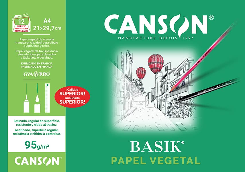 PAPEL VEGETAL A4 90GR 12H MINIPACK