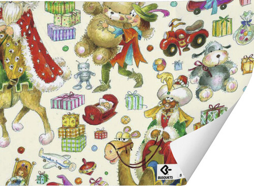 PAPEL REGALO RECICLADO 70X100CM REYES MAGOS - 25U BUSQUETS