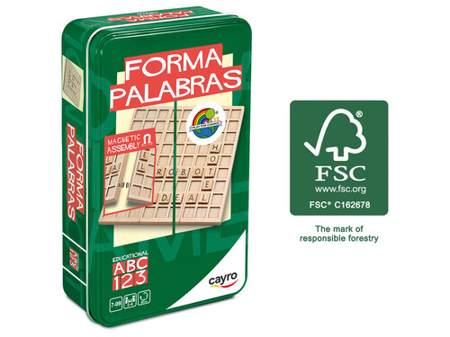JUEGO MADERA FORMAPALABRAS TRAVEL CAJA METALICA