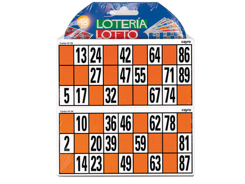 CARTONES LOTERIA 48U BLISTER