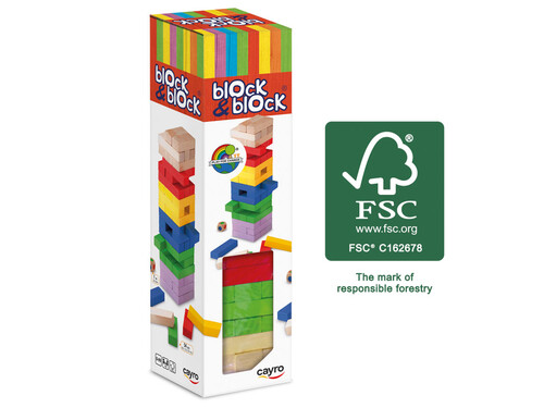 JUEGO 54 PIEZAS BLOCK & BLOCK COLORES XL