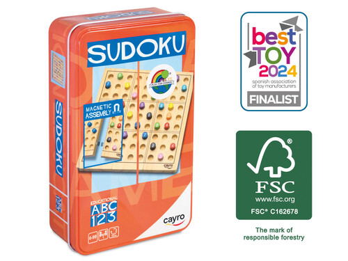 JUEGO MADERA SUDOKU TRAVEL CAJA METALICA