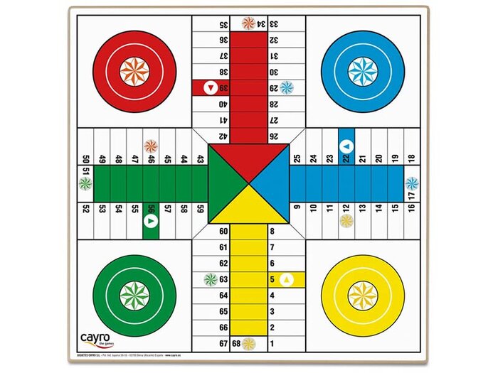 TABLERO PARCHIS - OCA MADERA 33X33CM