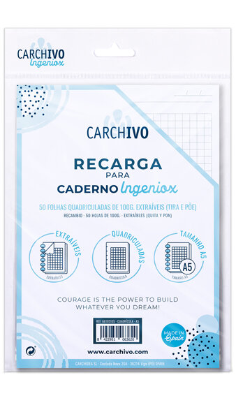 RECAMBIO A5 5X5MM 100GR 50H INGENIOX