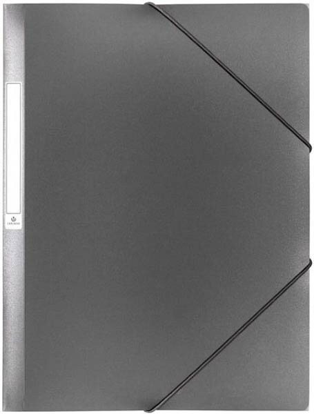 CARPETA GOMAS/SOLAPAS METAL PP C/ETIQUETA GRIS OSCURO