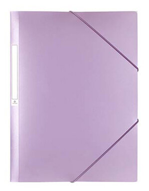 CARPETA GOMAS/SOLAPAS METAL PP C/ETIQUETA MALVA