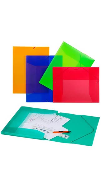 CARPETA DIBUJO A3 PP GOMAS/SOLAPA COLORES SURTIDOS
