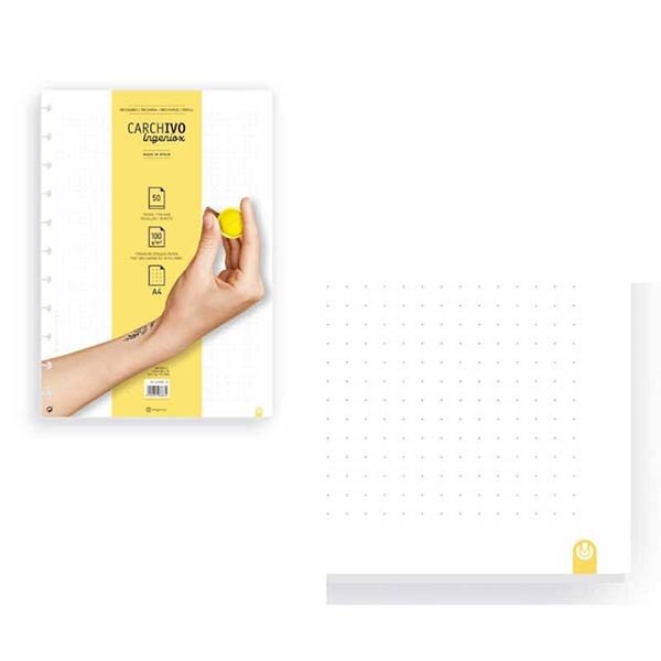 RECAMBIO A4 PUNTOS 100GR 50H INGENIOX