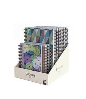 EXPOSITOR 12 BLOCK PP A5+A6 80H ESPIRAL SURTIDOS LOOPS