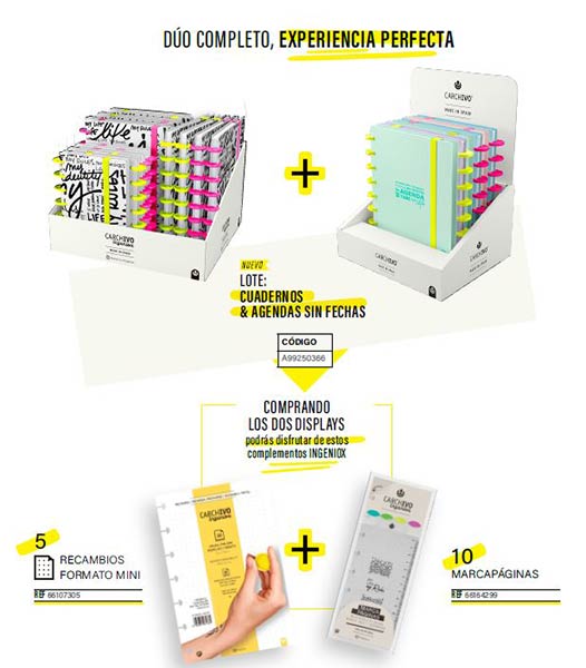 LOTE INGENIOX 10 CUADRICULA 6 MINI Y 1 EXP. AGENDAS