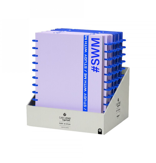 CUADERNO INGENIOX A4 80H RAYAS PP FOAM STUDY SURT. - 12U EX