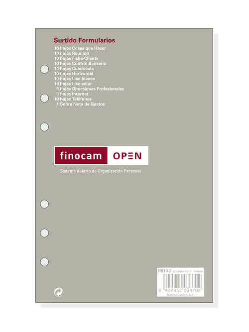 RECAMBIO AGENDA R410 2 FORMULARIOS SURTIDO OPEN 400