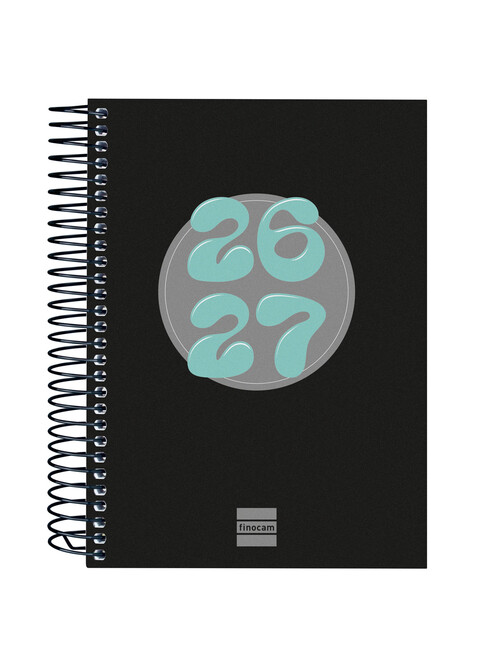 AGENDA ESCOLAR 26-27 8� DP ESPIRAL COOL NEGRO