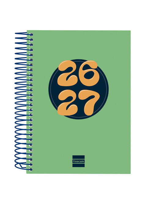 AGENDA ESCOLAR 26-27 8� DP ESPIRAL COOL VERDE