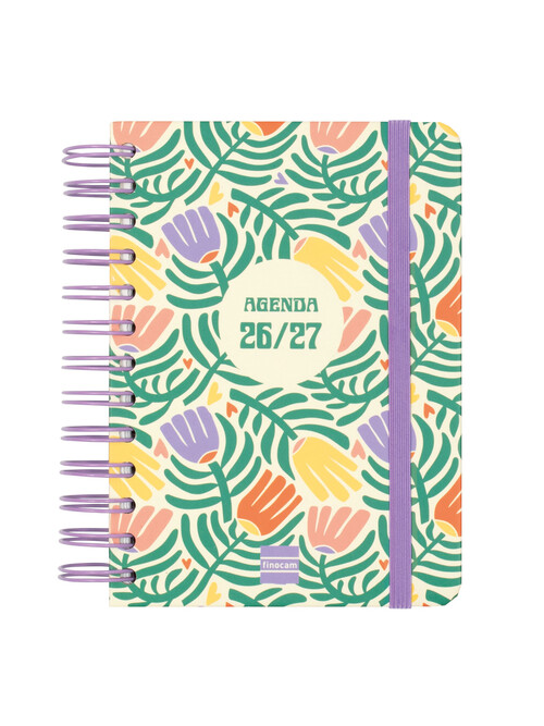 AGENDA ESCOLAR 26-27 8� DP ESPIRAL COSMO GARDEN