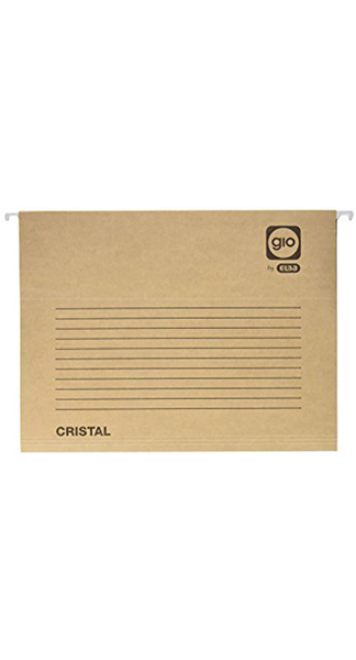 CARPETA COLGANTE A4 V/CRISTAL KRAFT MARRON PACK 25